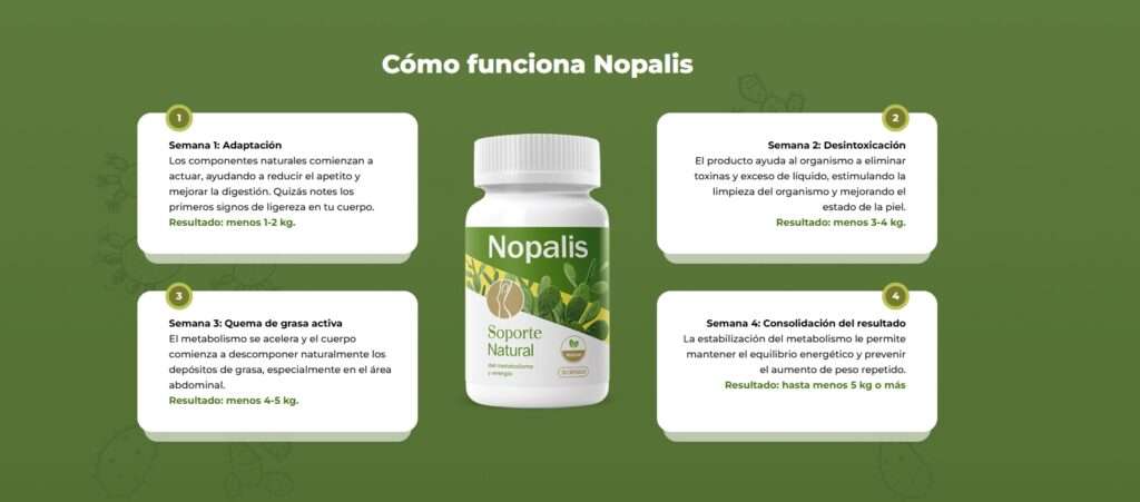 ✅ Nopalis 💥 ¡Fórmula 2025! 📍 Cápsulas premium para adelgazar rápido ✨ MX$590 